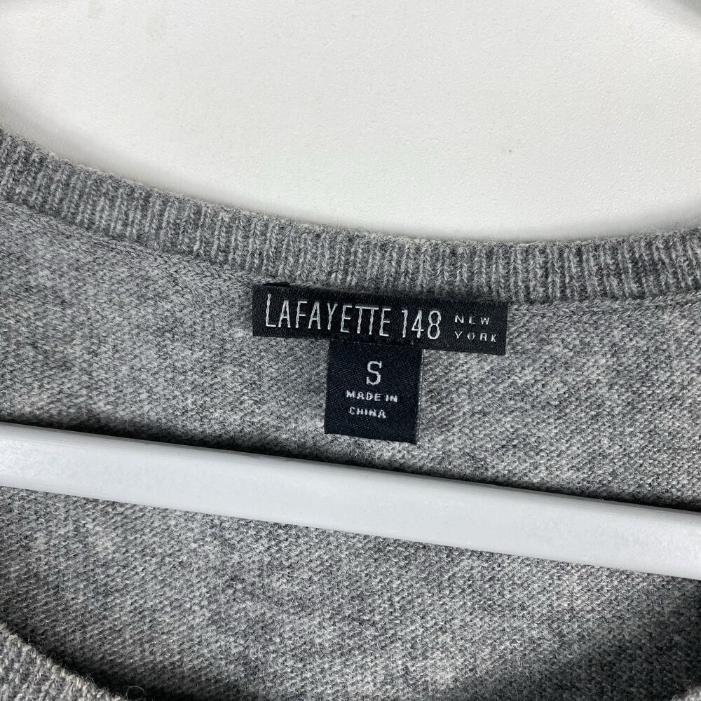 Lafayette 148 Sweater Tank Top Small Gray Extrafine Wool Cashmere Sleeveless - Picture 3 of 5